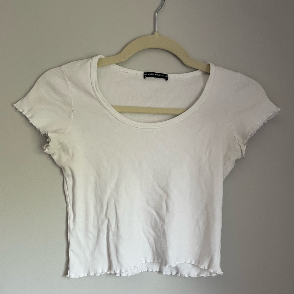 Brandy Melville White Short Sleeve Tee